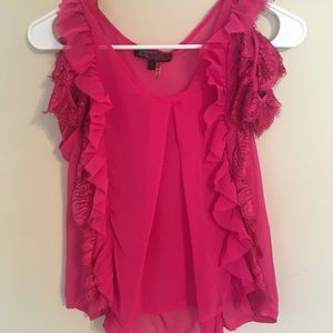 Lace Blouse with Off the Shoulder Detail